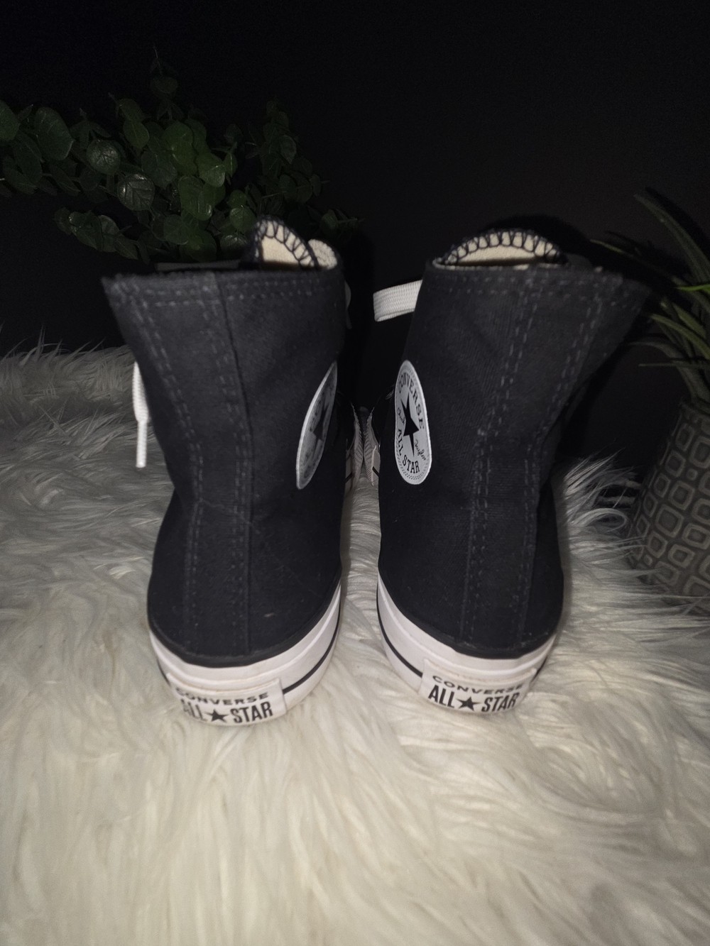 Converse Chuck Taylor All Star Black Platform High Top Sneakers. Size 9 - Picture 12 of 15